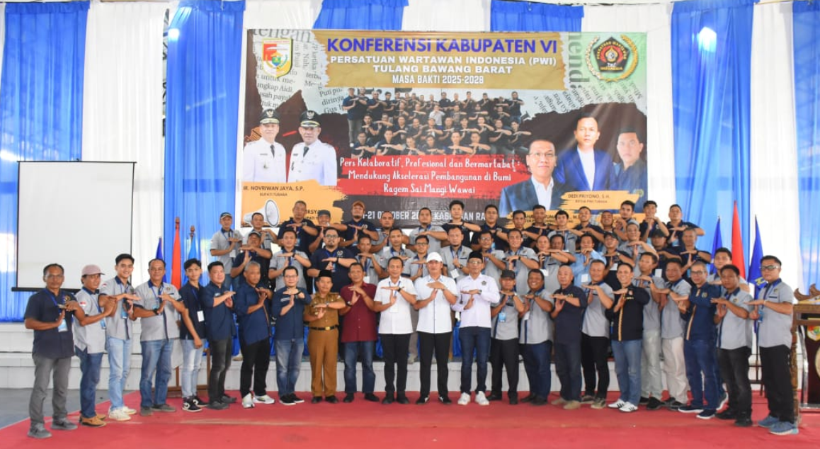 Dedi Priyono Kembali Pimpin PWI Tubaba Periode 2025–2028