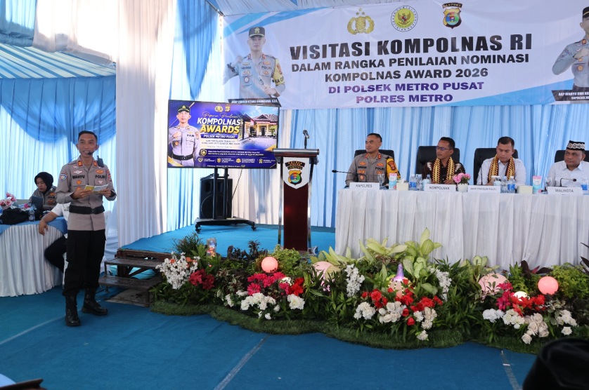 Polsek Metro Pusat Jalani Visitasi Kompolnas Awards 2026, Pelayanan hingga Sinergi dengan Masyarakat Dinilai