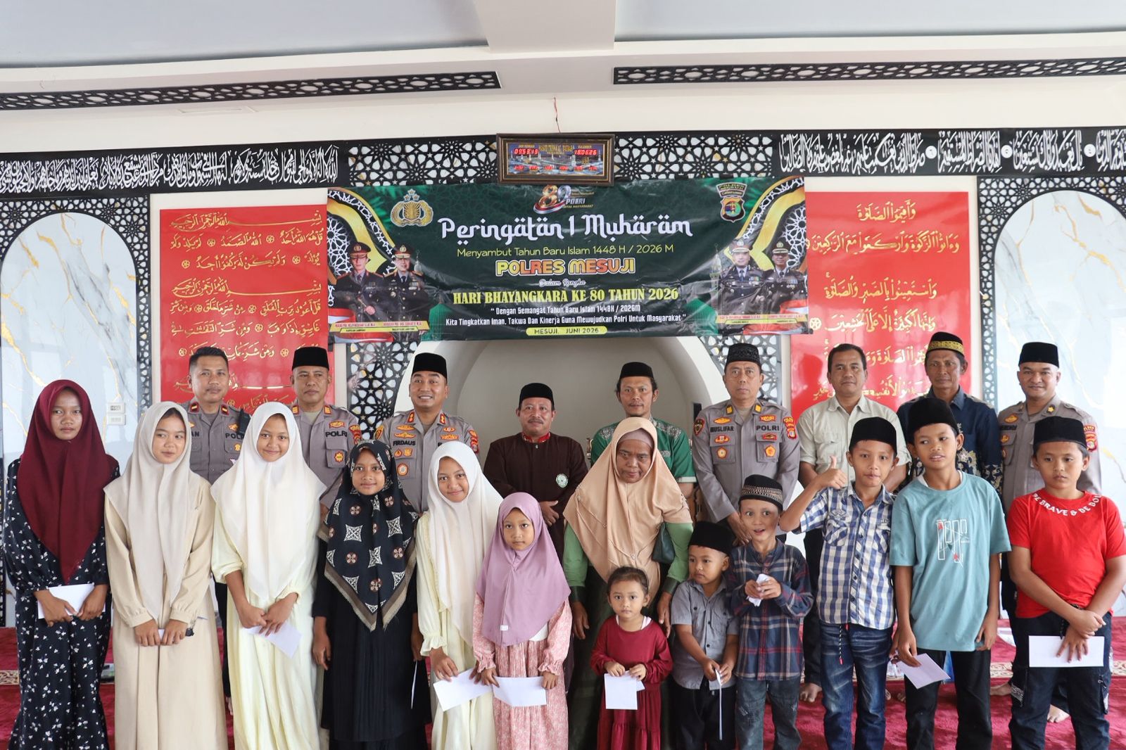 Peringati Tahun Baru Islam, Polres Mesuji Santuni 20 Anak Yatim Piatu