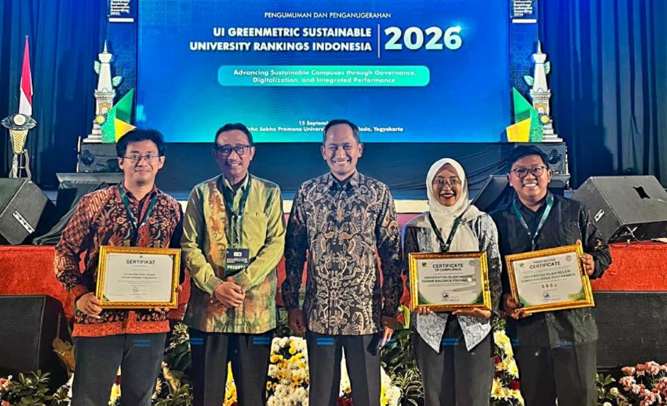 UIN Sunan Kalijaga Sabet Tiga Penghargaan UI GreenMetric 2026