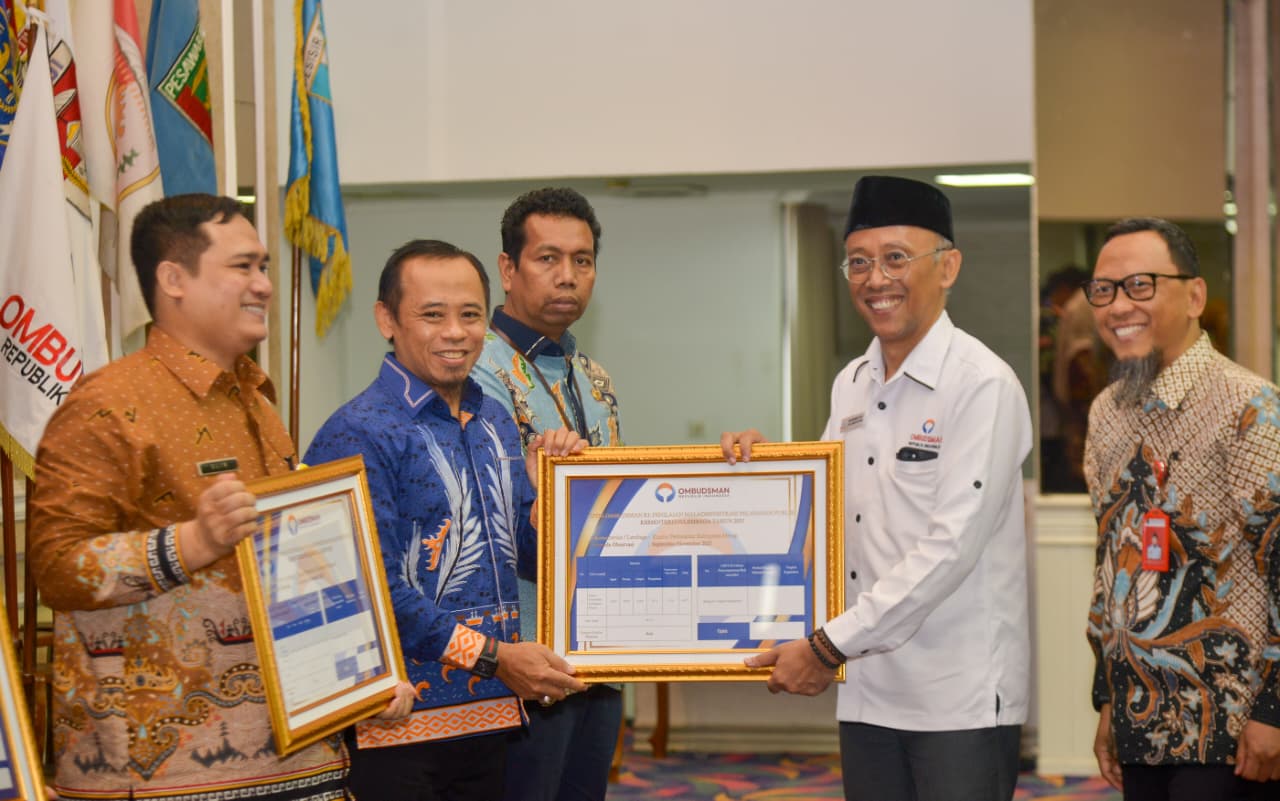 Komitmen Benahi Layanan, BPN Mesuji Raih Piagam Penghargaan Opini Ombudsman RI Predikat Baik