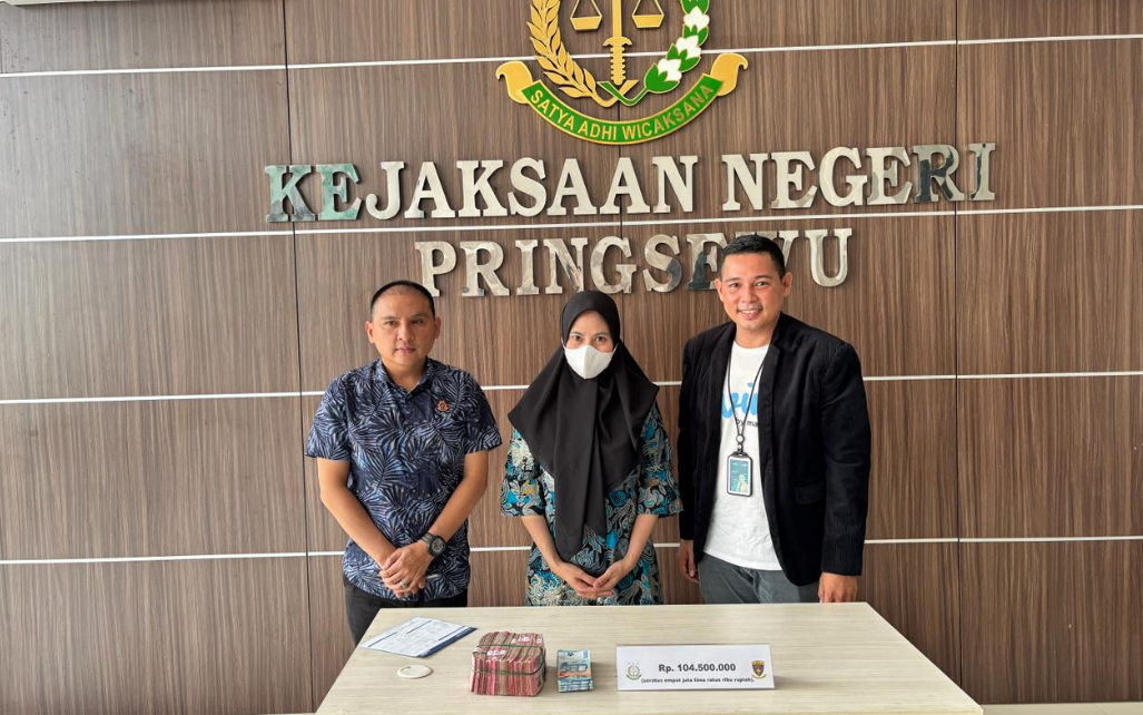 Kejari Pringsewu Terima Uang Titipan Rp104,5 Juta Terkait Kasus Korupsi Bimtek Aparatur Desa 2024