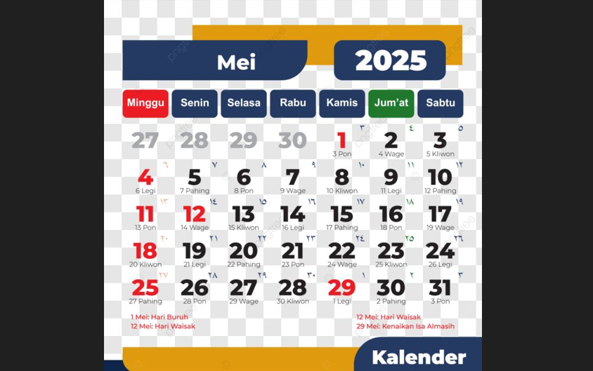 Asyik! Libur 4 Hari Berturut-turut Akhir Mei 2025, Catat Tanggalnya!
