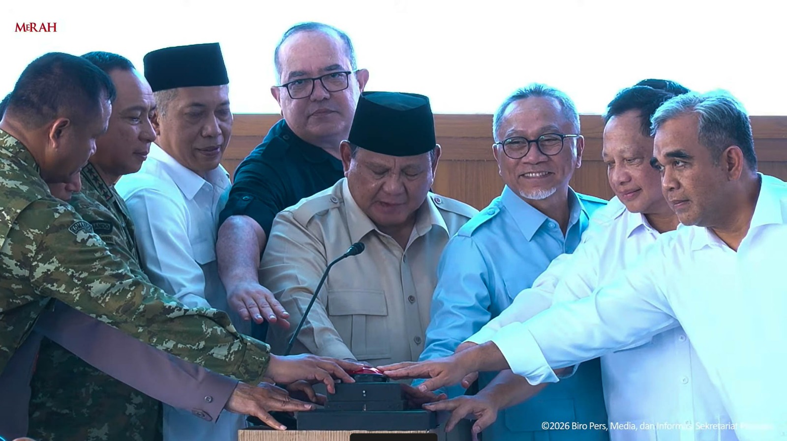 Sekdaprov Marindo Kurniawan Ikuti Peresmian Operasional 1.061 Kopdes Merah Putih oleh Presiden Prabowo Subianto