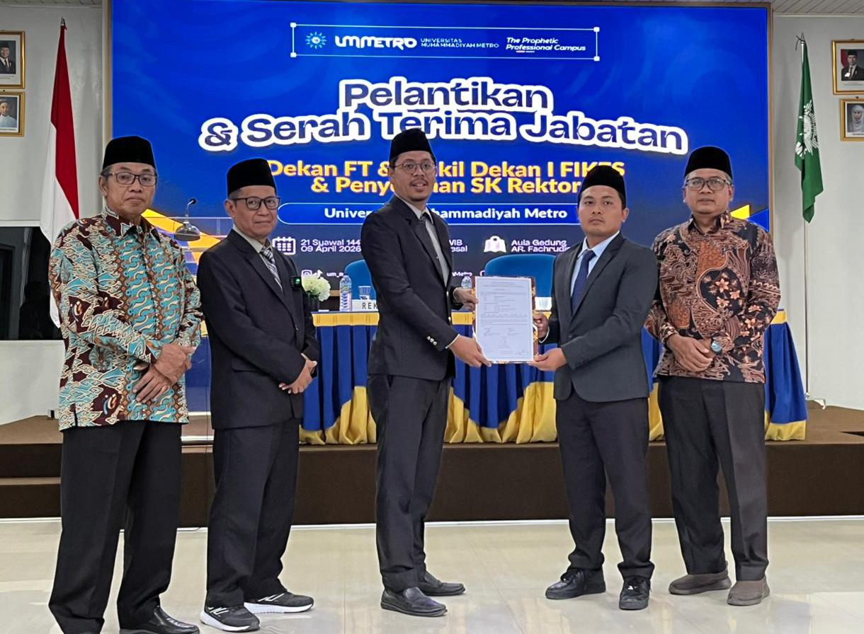 Pelantikan Pejabat UM Metro, PWM Tekankan Komitmen dan Integritas dalam Periodesasi