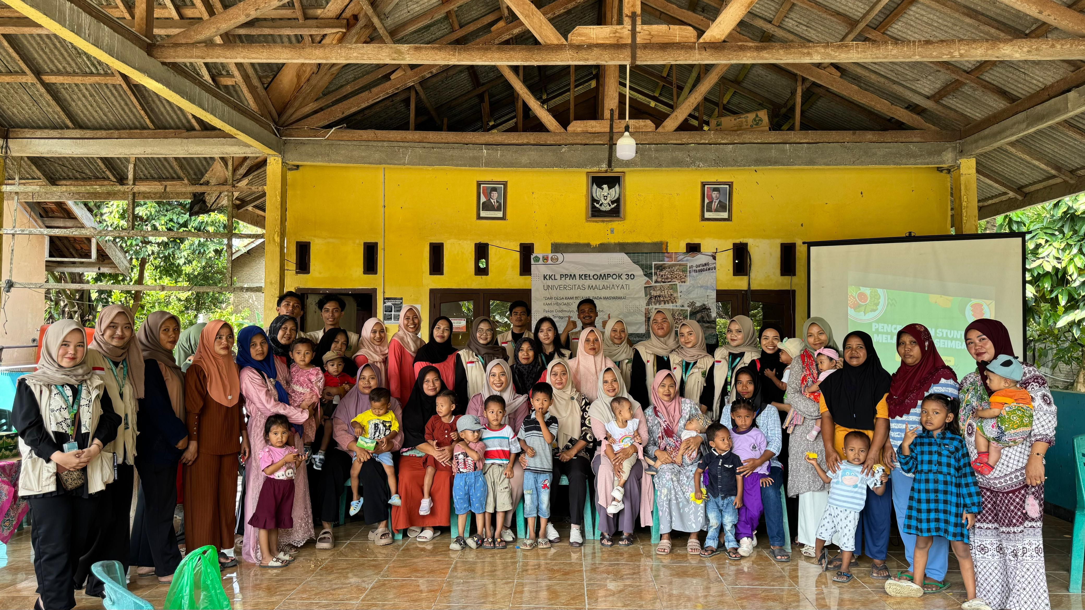 KKL-PPM Universitas Malahayati Dorong Gizi Seimbang untuk Cegah Stunting di Pekon Dadimulyo