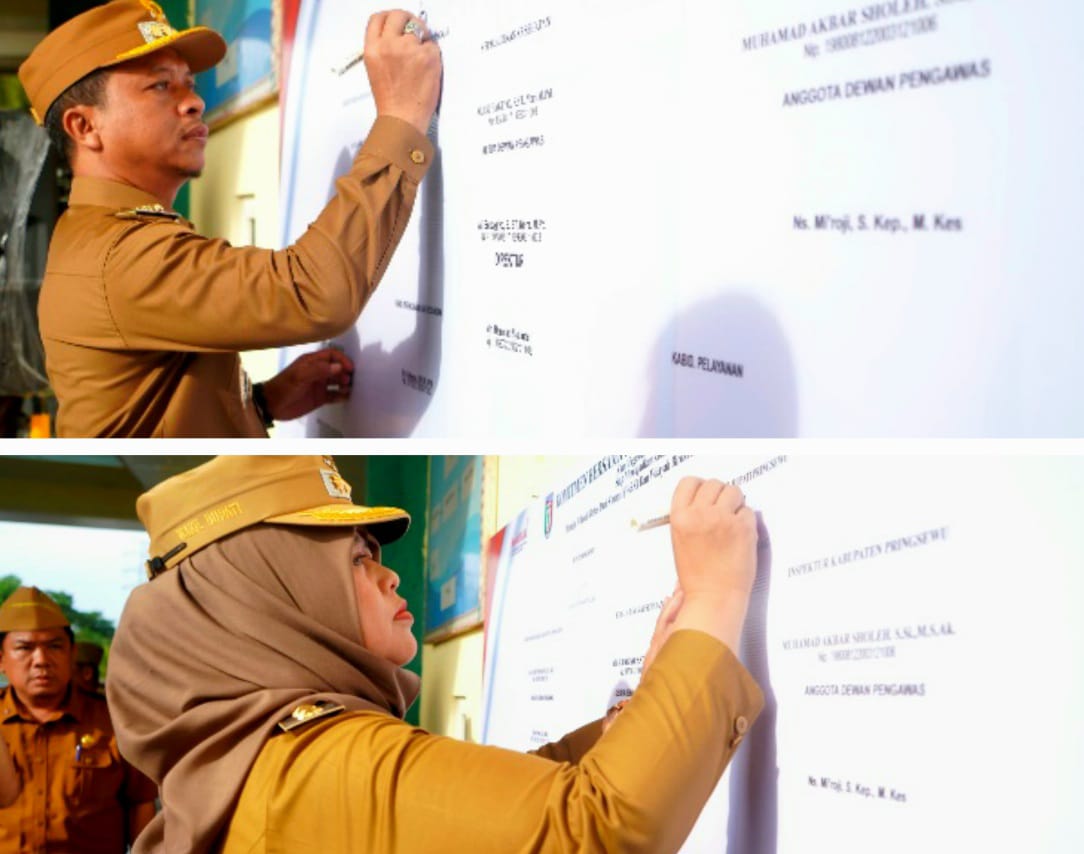 Canangkan Zona Integritas RSUD Pringsewu, Bupati Riyanto Pamungkas Minta Pelayanan Publik Makin Prima