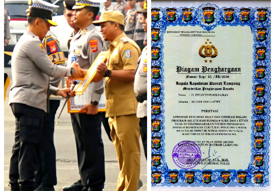 Kapolda Lampung Apresiasi Bupati Pringsewu atas Dukungan Program Cultural Policing