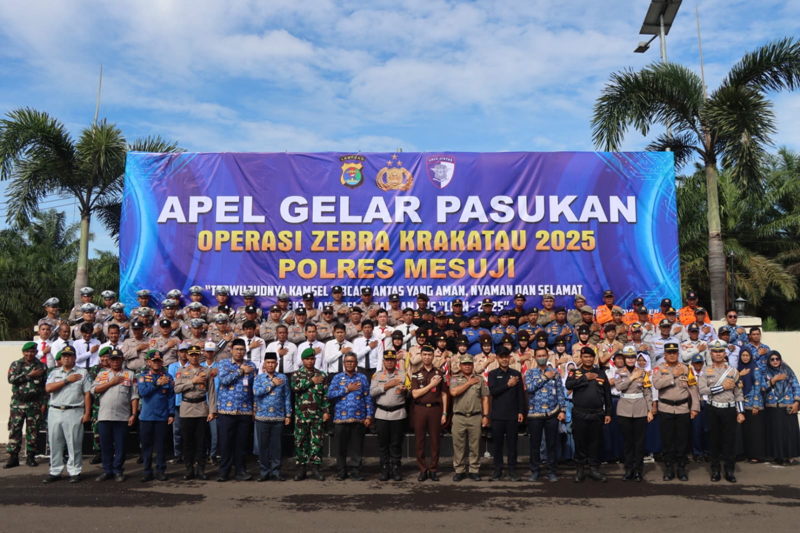 Apel Gelar Pasukan Operasi Zebra Krakatau 2025, Kapolres Mesuji Serukan Pentingnya Disiplin Berkendara