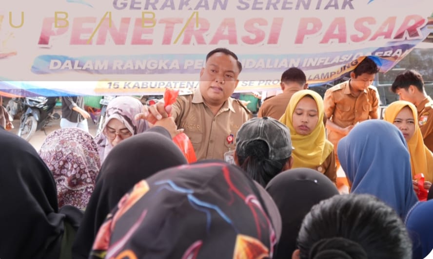 Pengendalian Inflasi di Tubaba Berjalan Efektif, Warga Padati Pasar Murah Sejak Pagi