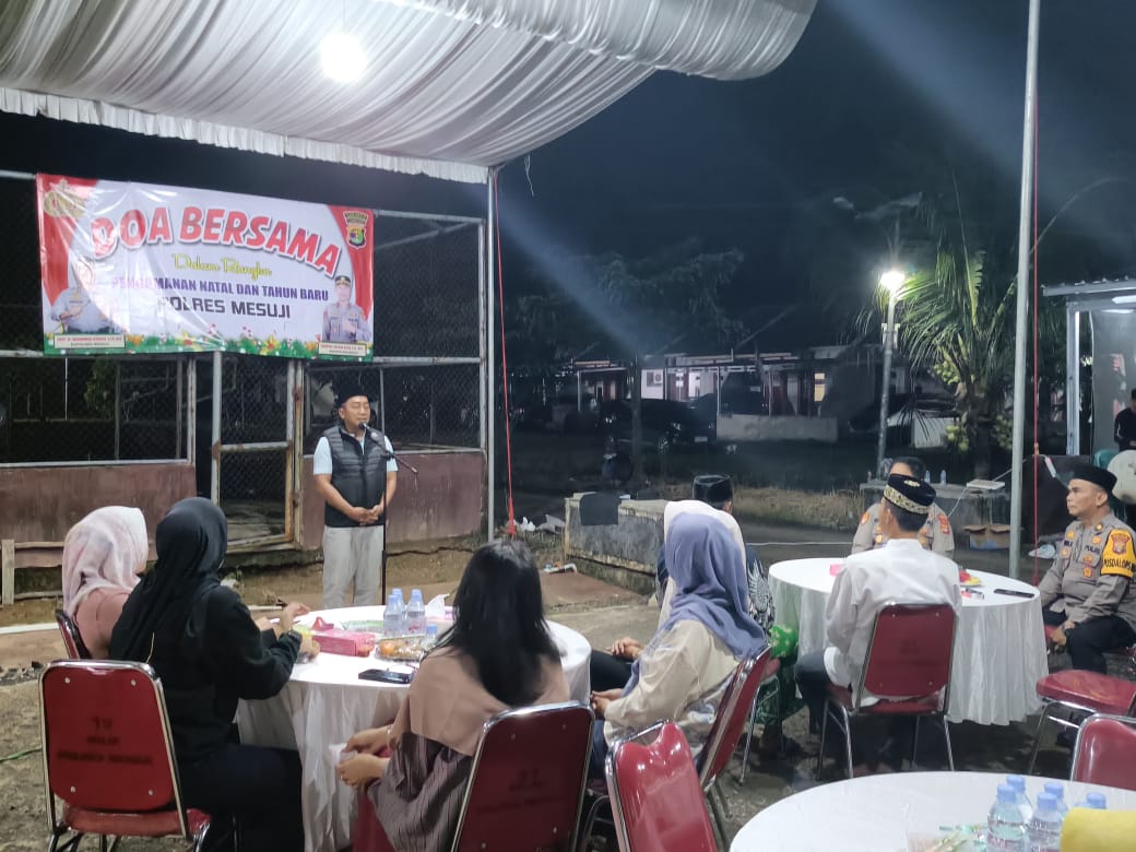 Polres Mesuji Siap Amankan Tahun Baru, Gelar Doa Bersama dan Kirim Doa untuk Masyarakat Aceh, Sumbar, dan Sumut