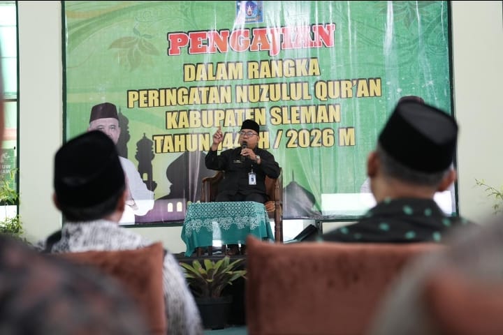 Peringatan Nuzulul Quran di Sleman, Bupati Harda Kiswaya Tekankan Al-Qur’an sebagai Pedoman Hidup