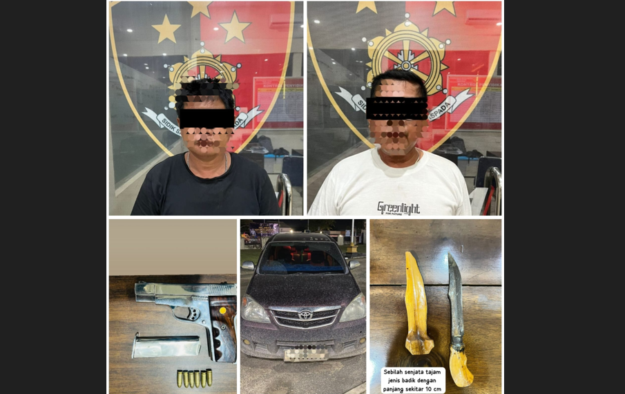 Dua Pria Diamankan Polres Mesuji, Kedapatan Simpan Senpi Rakitan dan Sajam