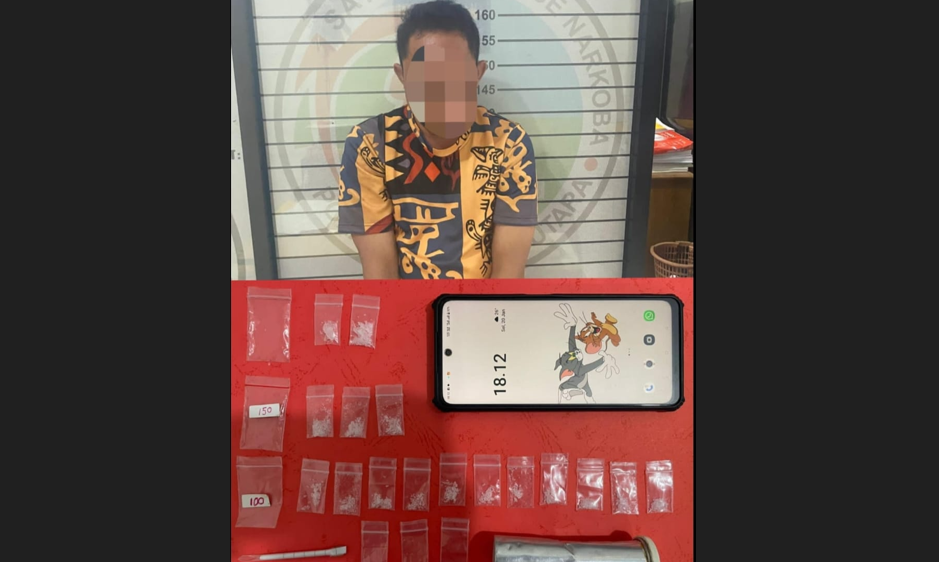 Pengedar Sabu di Kotabumi Selatan Diamankan, Polisi Sita 16 Paket Narkoba