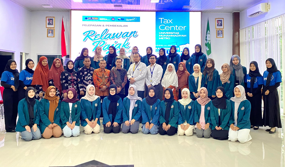 Dukung Kesadaran Pajak, Tax Center UM Metro Gelar Pelepasan & Pembekalan Relawan Pajak 2025