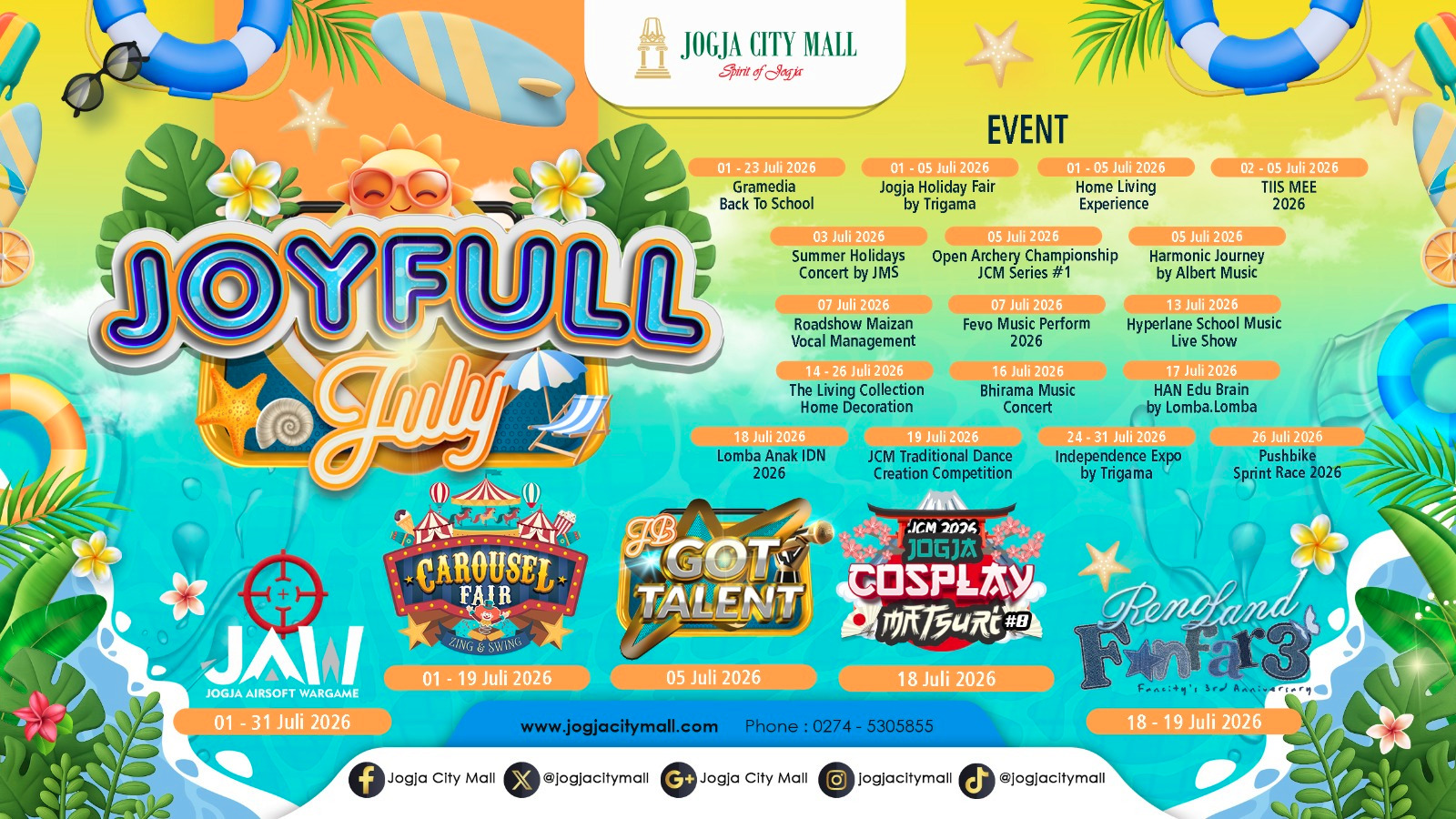 Jogja City Mall Sajikan Hiburan, Kompetisi, dan Pameran Lewat JOYFULL JULY 2026