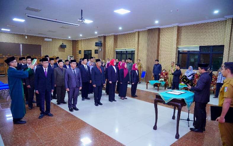 Bupati Riyanto Pamungkas Resmi Lantik 36 Pejabat Pemkab Pringsewu