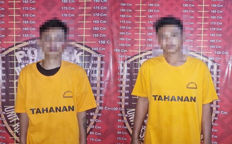 Polsek Dente Teladas Tangkap Dua Pelaku Curanmor, Temukan Senjata Api Ilegal