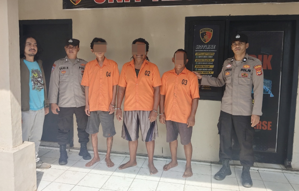 Polsek Gadingrejo Gerebek Judi di Pos Ronda, Tiga Pelaku Diciduk
