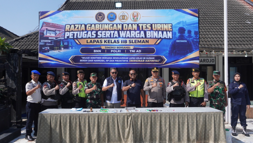 BNNK Sleman Razia Lapas Cebongan, 30 Petugas dan Warga Binaan Tes Urine Narkotika