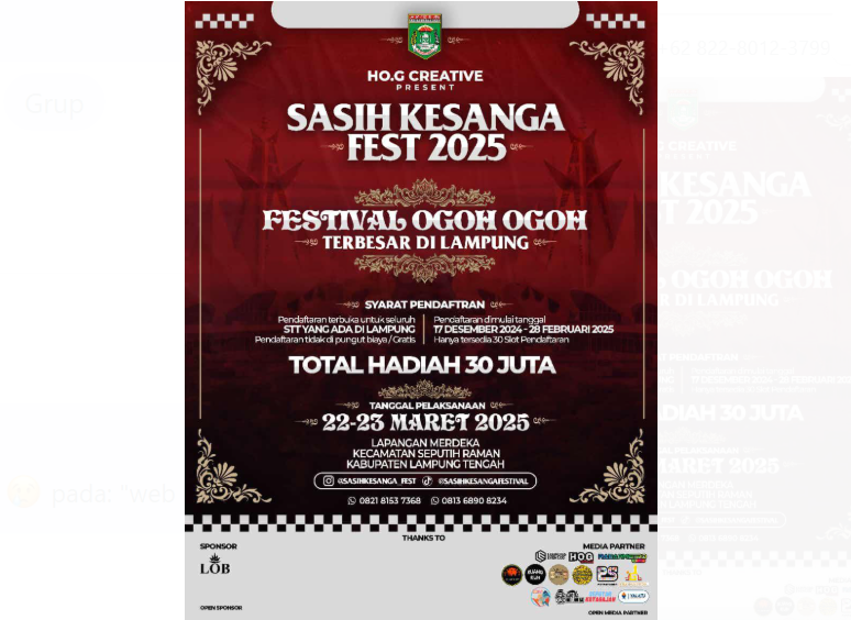Melestarikan Seni Budaya Bali, Pemuda Hindu Lampung Gelar Sasih Kesanga Fest 2025