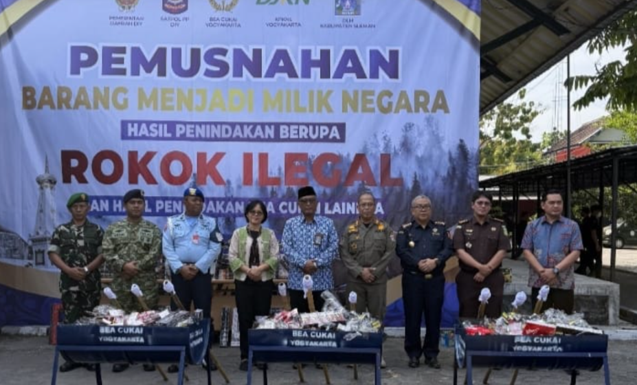 Bea Cukai dan Satpol PP DIY Bersinergi Musnahkan Barang Ilegal Hasil Penindakan