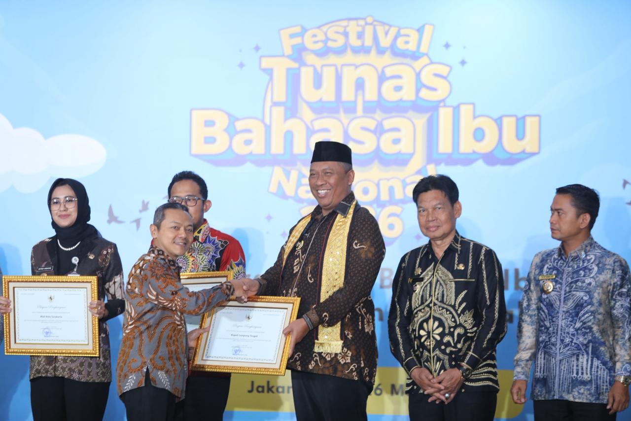 Lampung Tengah Sabet Penghargaan Bergengsi di Festival Tunas Bahasa Ibu Nasional 2026