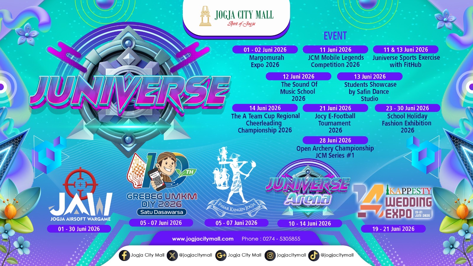 JUNIVERSE 2026 di Jogja City Mall, Pengunjung Bisa Nikmati Expo, Seni hingga Turnamen Game
