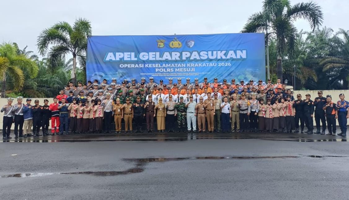 Apel Operasi Keselamatan Krakatau 2026, Polres Mesuji Siapkan Ratusan Personel