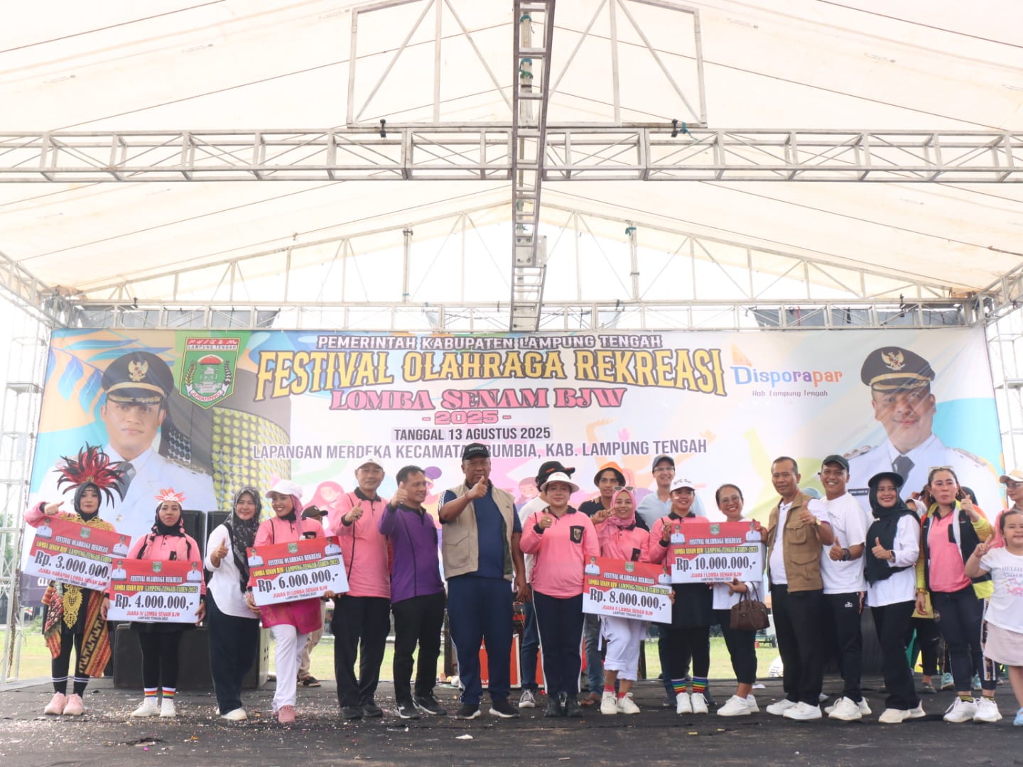  Festival Olahraga Rekreasi Lampung Tengah: Senam BJW Jadi Ajang Kebersamaan Warga