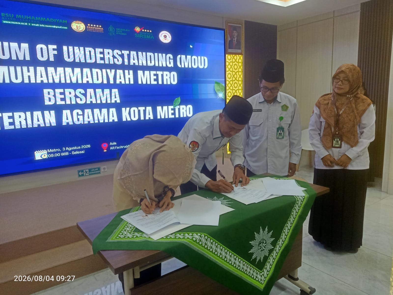 Perkuat Pelayanan Pasien, RSU Muhammadiyah Metro dan Kemenag Kota Metro Resmi Teken MoU
