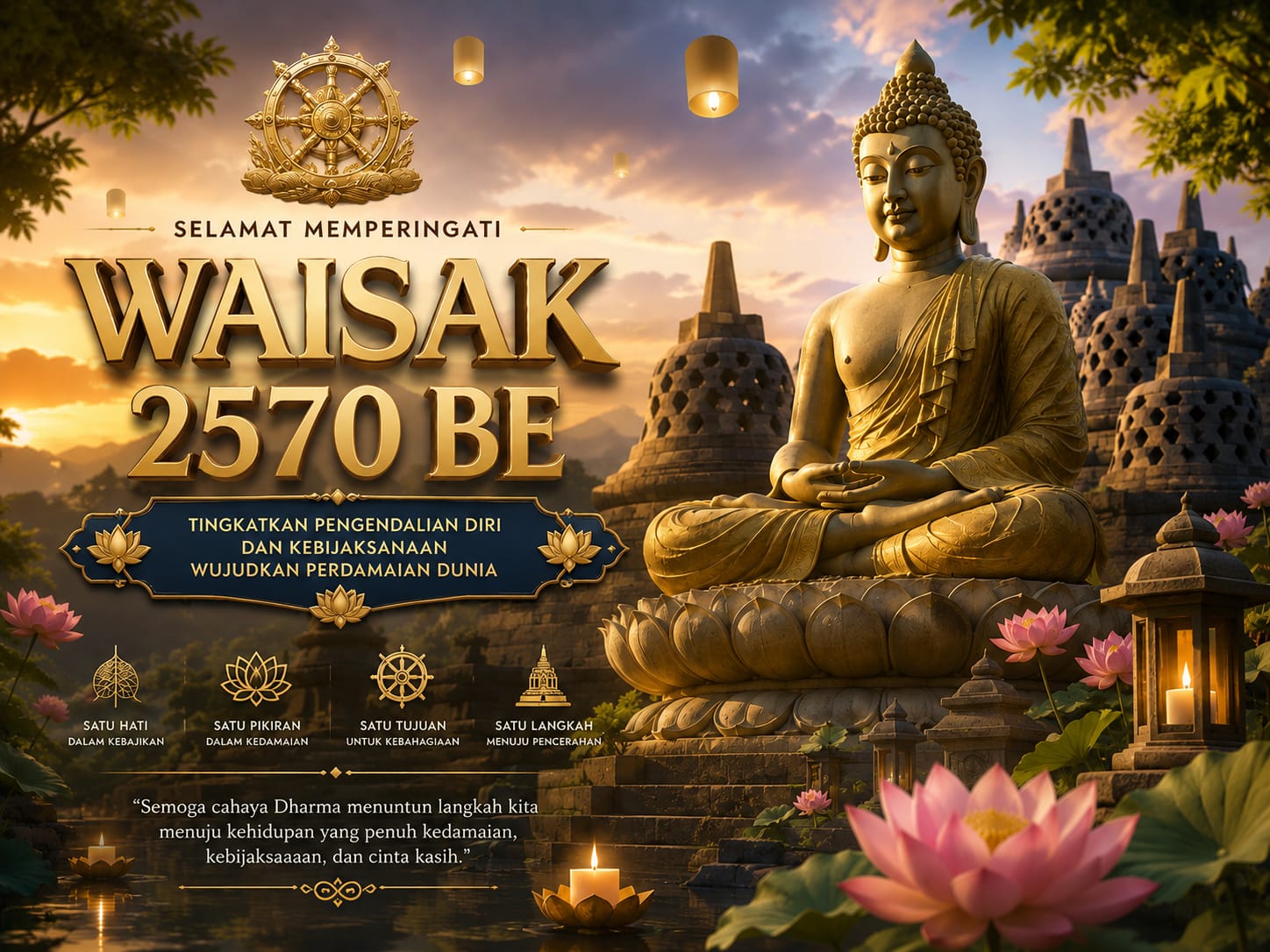 Rangkaian Waisak 2570 BE di DIY Padat Kegiatan, dari Donor Darah hingga Pelestarian Alam