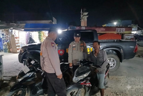 Jaga Kamtibmas, Polsek Simpang Pematang Sisir Sejumlah Titik Rawan