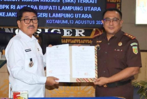 Bupati Lampung Utara Teken SKK dengan Kejari, Percepat Tindak Lanjut LHP BPK