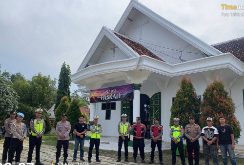 Polres Mesuji dan Polsek Jajaran Kawal Ibadah Peringatan Kenaikan Isa Al-Masih