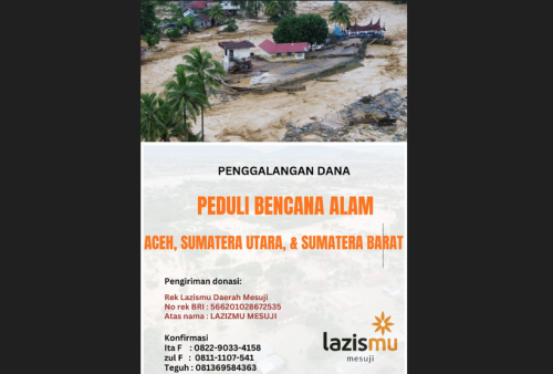 Peduli Sesama, PDM Mesuji Gelar Galang Dana Salurkan Bantuan Kemanusiaan untuk Korban Banjir