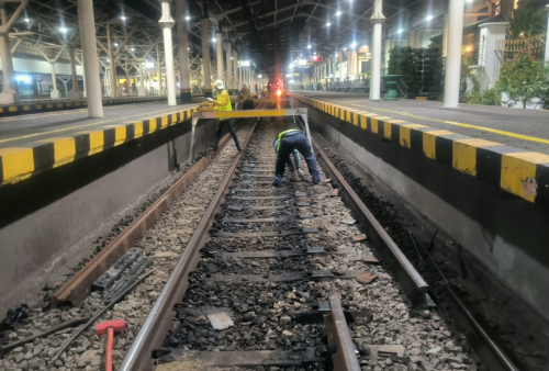 Jelang Libur Nataru, KAI Daop 6 Yogyakarta Kebut Perawatan Rel dan Jembatan