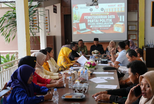 Jaga Data Tetap Akurat, KPU Mesuji Gelar Rakor Pemutakhiran Data Parpol Lewat Sipol