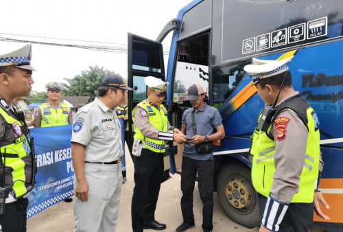 Pastikan Aman dan Layak Jalan, Sat Lantas Mesuji Gelar Inspeksi Armada Angkutan Umum