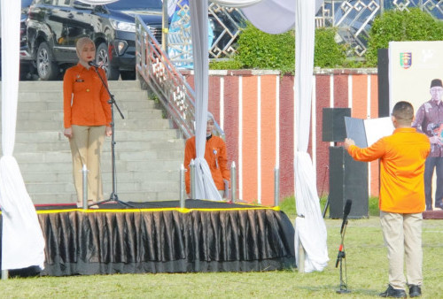 Wagub Lampung Pimpin Apel Hari Statistik Nasional, Tekankan Data sebagai Pondasi Utama