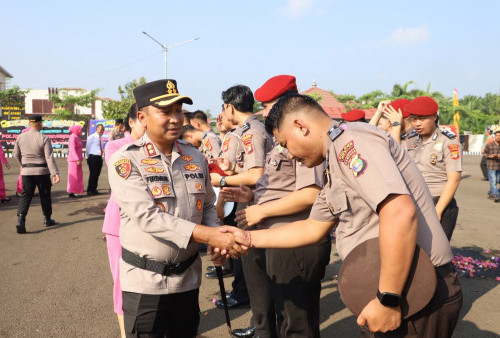 Kapolres Mesuji Pimpin Upacara Kenaikan Pangkat Periode 1 Juli 2026 untuk 21 Personil
