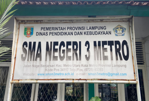 Masuk Daftar 20 SMA Unggulan, SMAN 3 Metro Ungguli SMANSA 