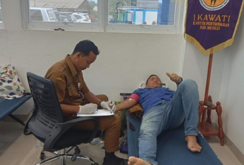 Dinkes dan BPN Mesuji Bersinergi Gelar Bakti Sosial Donor Darah