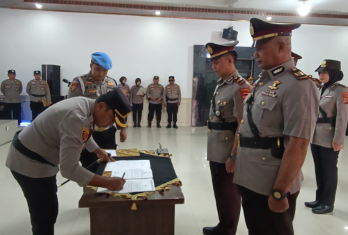 AKBP Muhammad Firdaus Pimpin Sertijab Kasat Samapta dan Kasat Lantas Polres Mesuji