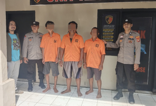 Polsek Gadingrejo Gerebek Judi di Pos Ronda, Tiga Pelaku Diciduk
