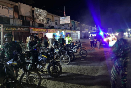 Tingkatkan Keamanan, Polres Mesuji, TNI, dan Satpol PP Gelar Patroli Gabungan di Wilayah Mesuji