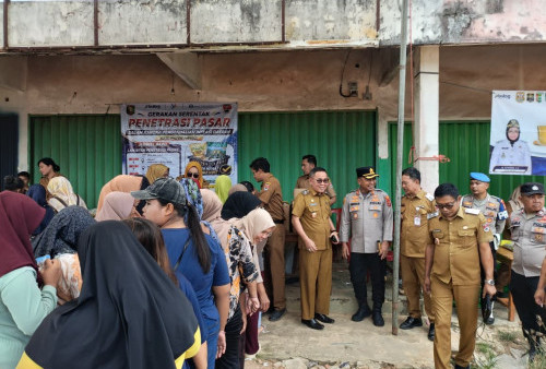 Jaga Stabilitas Harga Pangan, Polres Mesuji Kawal Pasar Murah di Tanjung Raya