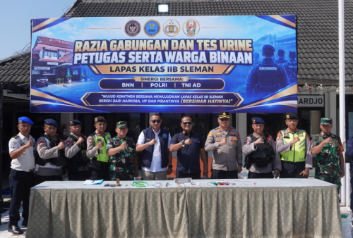 BNNK Sleman Razia Lapas Cebongan, 30 Petugas dan Warga Binaan Tes Urine Narkotika