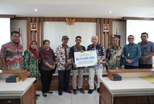 Tenaga Kerja Jasa Konstruksi Padat Karya di Sleman Terima Santunan Kematian Rp74 Juta