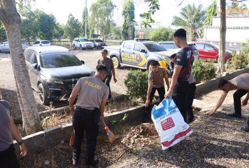 Dukung Program Pemerintah, Polres Mesuji Bersama Polsek Serentak Gelar Gerakan Indonesia Asri